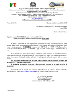 Circolare prot. n. 1076