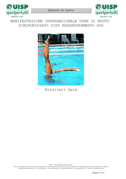 MANIFESTAZIONE INTERREGIONALE OPEN DI NUOTO