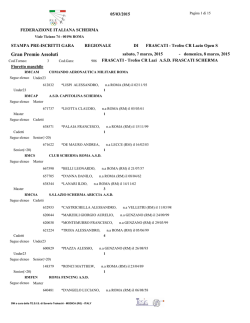 Gran Premio Assoluti - Comitato Regionale Lazio