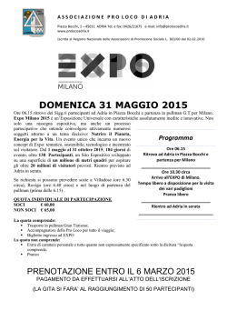 EXPO MILANO - Pro Loco Adria