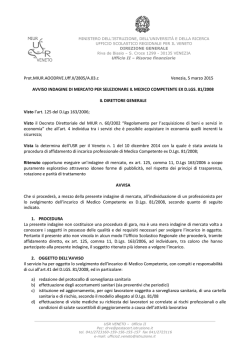 Prot.MIUR.AOODRVE.Uff.II/2805/A.03.c Venezia, 5 marzo 2015