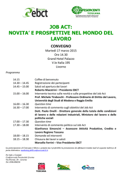 2% $&7 129,7$&para; ( 35263(77,9( 1(/ 021`2 `(/ /$9252 convegno