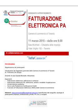 STD - NO SISTEMA CAMERALE - Camera di commercio di Taranto