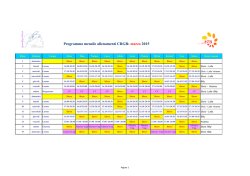 Programma mensile allenamenti CRGR: marzo 2015