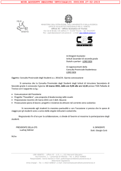 Nota UST - Treviso – Ufficio scolastico territoriale