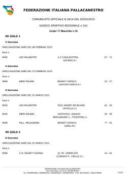 FEDERAZIONE ITALIANA PALLACANESTRO