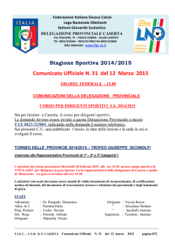 C.U. 31 2014-2015 - FIGC