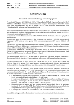 TI.IT comunicato unitario su incontro