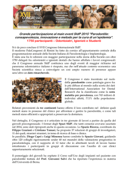 Leggi il report dell`evento New