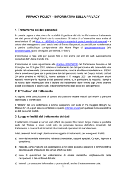 privacy policy - Emma Gasperoni, IpnoBenessere