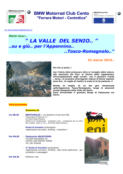 Appennino Tosco-Romagnolo - Programma