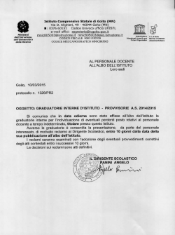GRADUATORIE INTERNE D`IS - Istituto Comprensivo di Goito