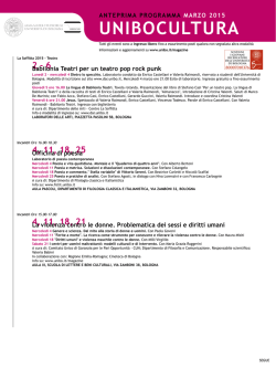 Locandina Unibocultura marzo 2015