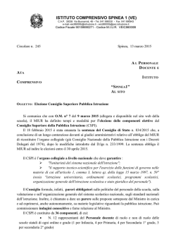 Circolare n. 245 - Elezione Consiglio Superiore Pubblica Istruzione