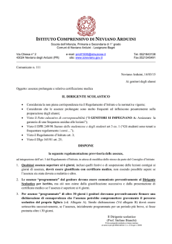 111. Regolamentazione assenze prolungate