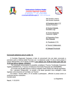 il testo completo - Comitato Regionale Campano