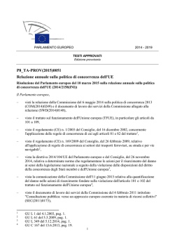 Leggi la proposta di Risoluzione