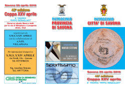 Locandina: Coppa XXV Aprile - Savona