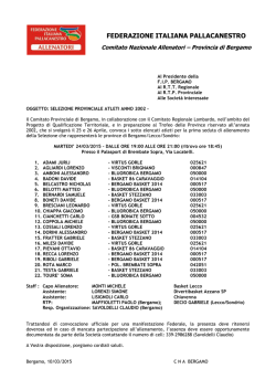 convocazione allenamento del 24 marzo
