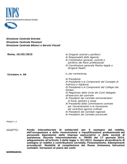 INPS, Circolare 10 marzo 2015, n. 56