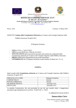 nomina della commissione elettorale per il rinnovo del consiglio