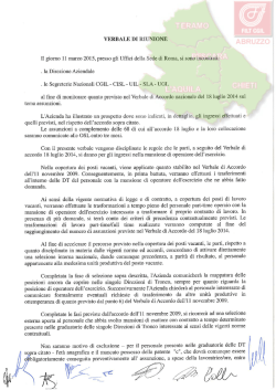 Il verbale con le regole sulle assunzioni e la tabella degli inserimenti