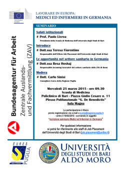 Programma seminario Medici Infermieri Germania 2015