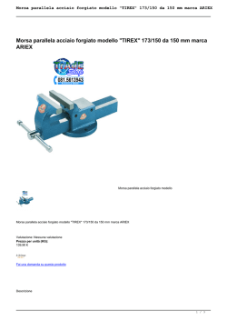 Morsa parallela acciaio forgiato modello "TIREX" 173