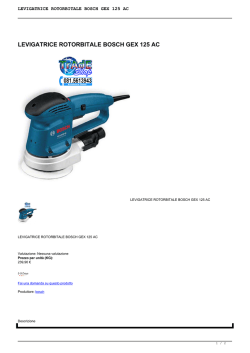 LEVIGATRICE ROTORBITALE BOSCH GEX 125 AC