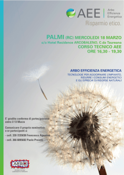 Giornata AEE - Palmi (RC) 18 / 03 / 2015 - Arbo