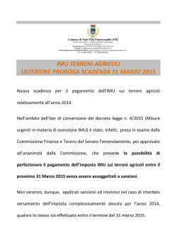 scadenza 31 marzo 2015 - Comune di Sant`Elia Fiumerapido
