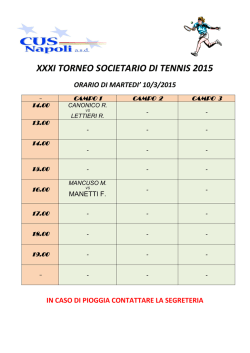 Gare di Marted&igrave; 10/3