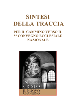 SINTESI DELLA TRACCIA - Arcidiocesi di Pesaro