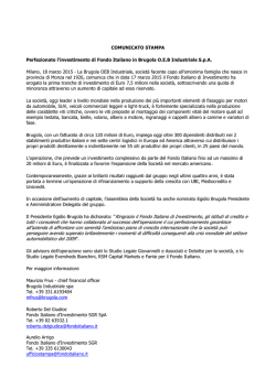 il comunicato stampa