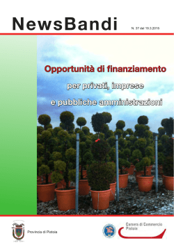 NewsBandi 37 2015 - Provincia di Pistoia