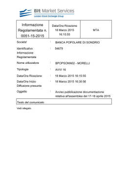 Informazione Regolamentata n. 0051-15-2015