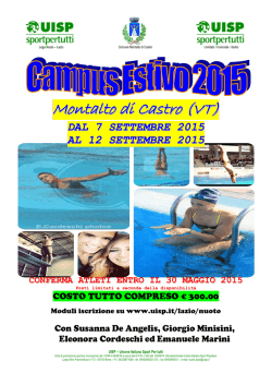 Campus 2015 - Nuoto Sincronizzato - Montalto di Castro