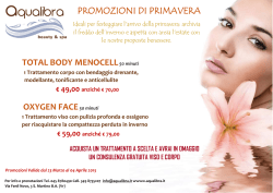 TOTAL BODY MENOCELL50 minuti OXYGEN FACE50 minuti