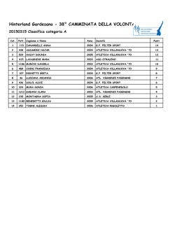 Hinterland Gardesano - 38&deg; CAMMINATA DELLA VOLONTA`