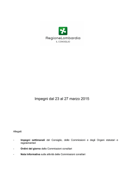 Calendario - Il Consiglio