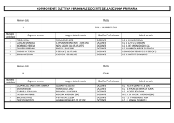 componente elettiva personale docente della scuola primaria