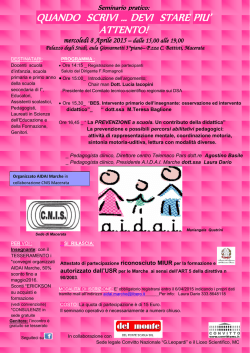 Seminario praticoQUANDO SCRIVI DEVI STARE PIU` ATTENTO