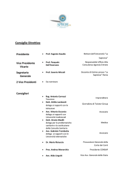 Consiglio Direttivo 2015