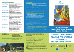 artrosi della mano: realt&agrave; e prospettive di diagnosi, prevenzione e cura