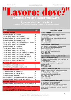 LAVORO A TEMPO INDETERMINATO