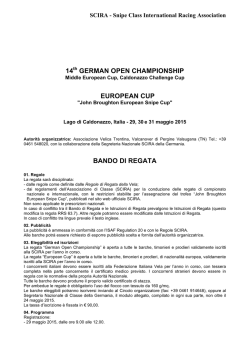 bando di regata - Associazione Velica Trentina