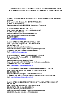 elenco degli enti e organizzazioni di assistenza sociale e di