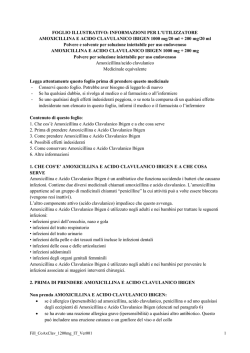 FI AMOXICILLINA E ACIDO CLAVULANICO IBIGEN 1000 mg + 200 mg Polvete per soluzione iniettabile per uso endovenoso