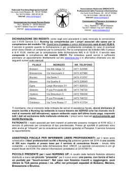DICHIARAZIONE DEI REDDITI 2014 - Nursing