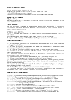 ARCHiTETTO STANISLAO FIERRO DATA DI NASCITA: Taurasi , 3
